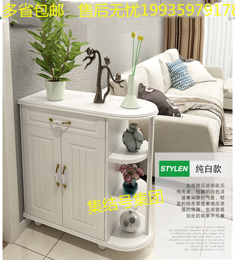 加厚板材客厅玄关柜隔断柜现代简约双面鞋柜进门鞋厅柜酒柜鱼缸柜