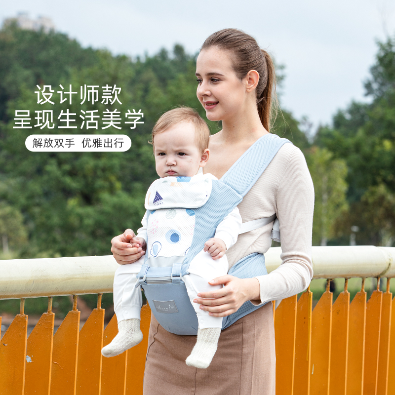 婴儿背s带宝宝腰凳四季多功能前抱式轻便前后两用坐凳护腰抱娃神