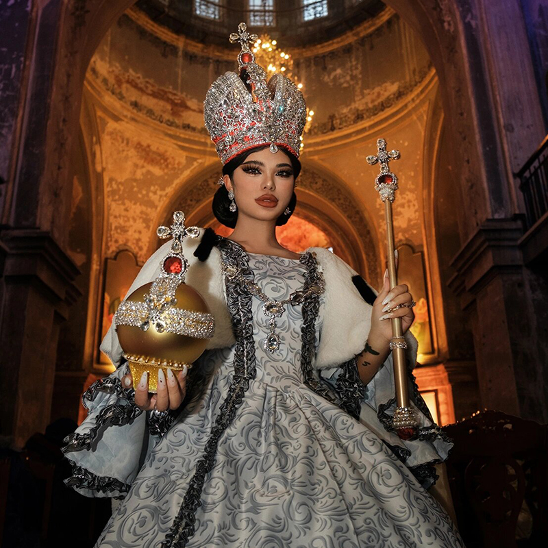 叶卡捷琳娜大帝写真俄式皇冠头饰