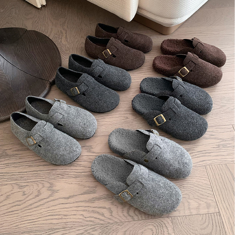 2025新款爆款勃肯鞋毛绒复古