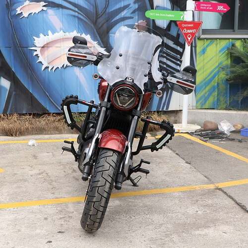 适用于隆鑫无极CU625前挡风玻璃高矮风挡玻璃LX600-2护胸板导流罩