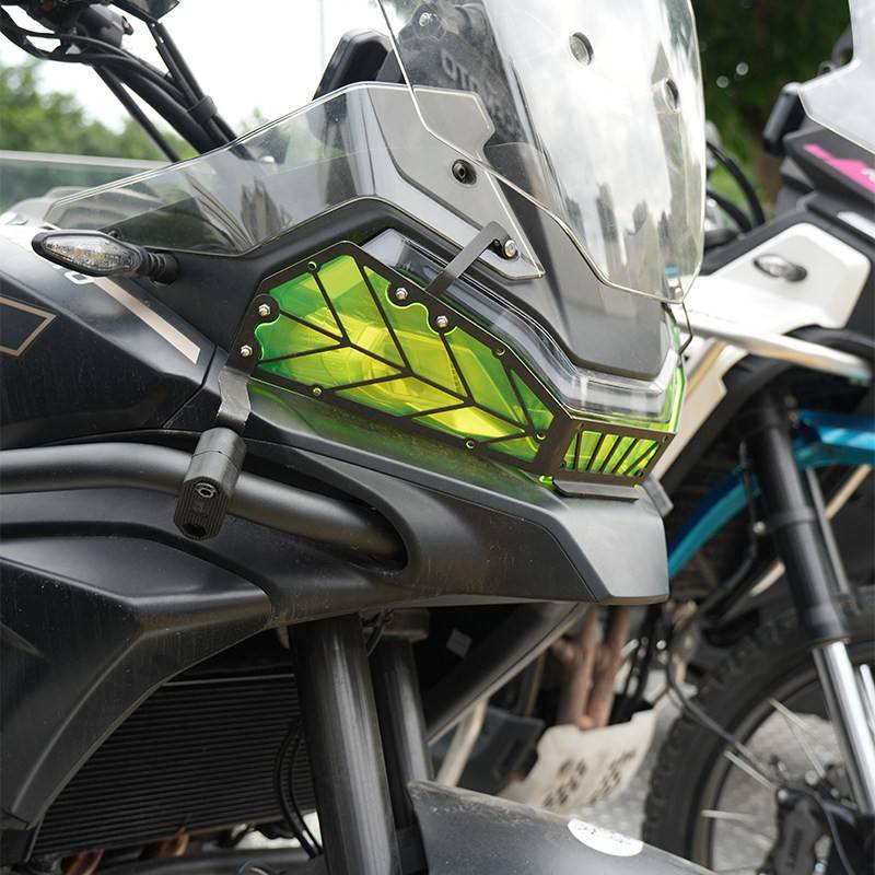 适用春风700MT前大灯罩前脸装饰罩网格罩改装保护架黑武士面具罩