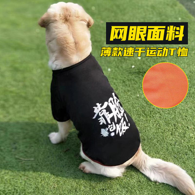 夏季狗狗薄款背心适合大中型犬金毛拉布拉多萨摩耶防掉毛衣服