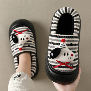 可爱亲子棉拖鞋女冬季包跟2025新款室内家居毛绒保暖儿童棉拖