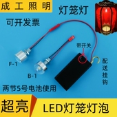 免接线3WLED电池灯节日游行板龙泡春节元 宵中秋灯笼灯泡3V小夜灯