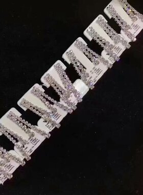 日本珠宝展会内展预展2克拉钻石双排耳环耳坠18k白金