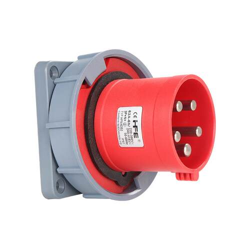 IP67非防爆器具反插头63A125A航空工业插头连接器明装头3芯4线5孔