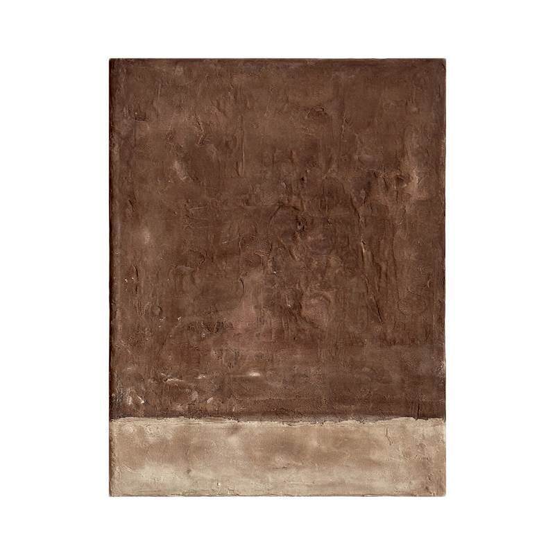 侘寂风手绘油画抽象客厅装饰画入户玄关级感挂画设计师民宿壁画