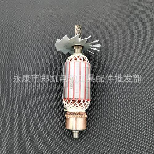 355型材切割机转子配件FF03-355转子精电机8齿切割机转子