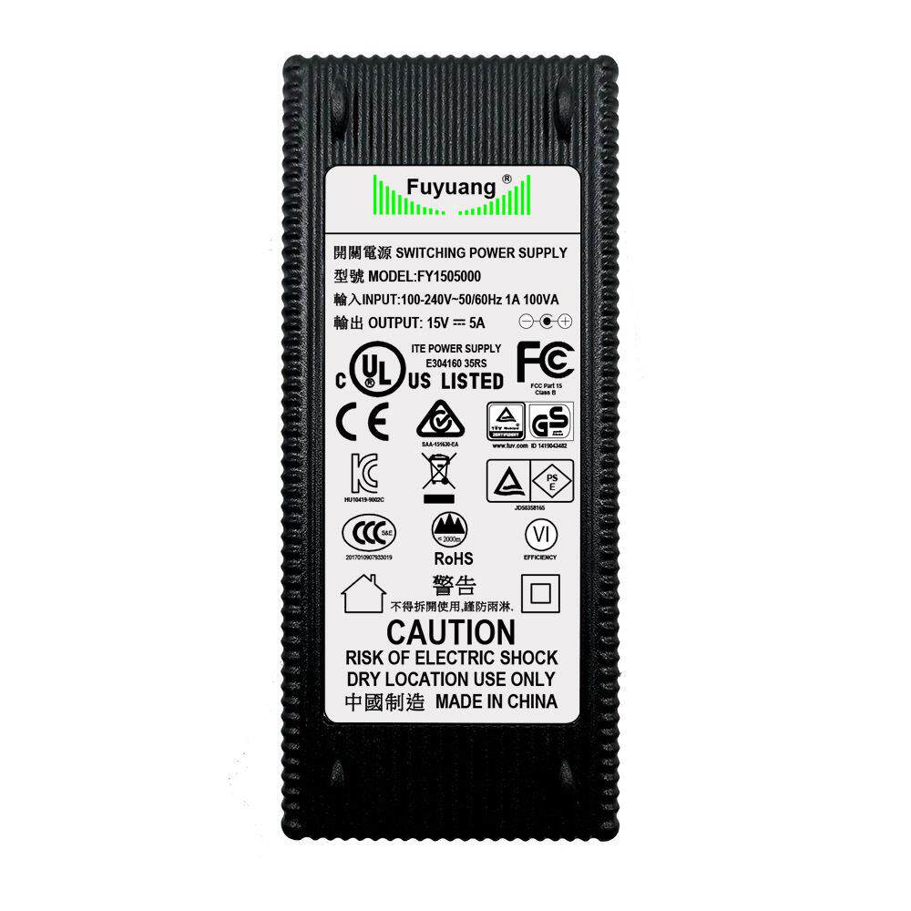交流转直流用于摄影器材LED灯交换机电源适配器15V5A开关电源