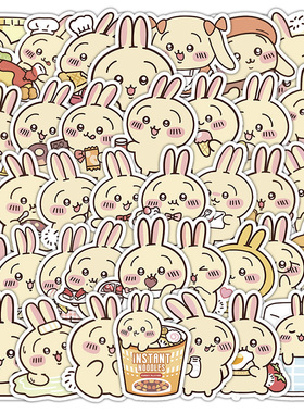 537乌萨奇贴纸卡通可爱手帐贴画手机装饰diy水杯吉伊卡哇小八防水