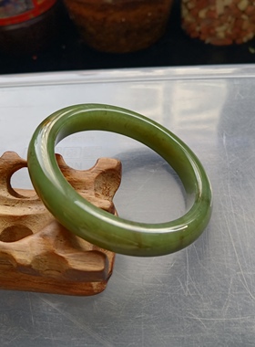 保真和田玉新疆若羌青黄口手镯牛油果手镯天然玉石57mm女款带证书