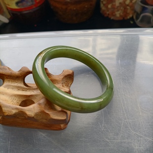 保真和田玉新疆若羌青黄口手镯牛油果手镯天然玉石57mm女款带证书