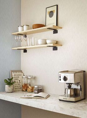 日本进口墙纸山月新款米色蓝色交叉竖条纹墙纸客厅餐厅墙纸55428