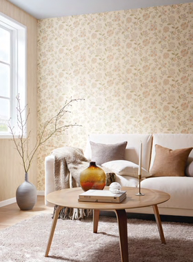 日本进口墙纸tokiwa2024新款清新小花墙纸沙发背景墙现代简约9079