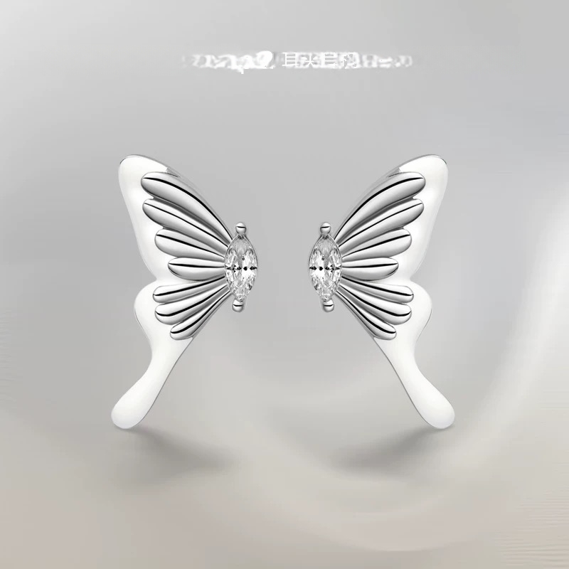 适用于freeclip2耳机钻扣女新款摩登黑星芒耳夹扣甜美风耳饰配饰