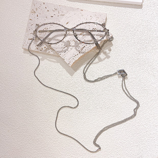 明星戚薇同款眼镜链双层钢链口罩挂脖女ins小众设计耳机防丢链条