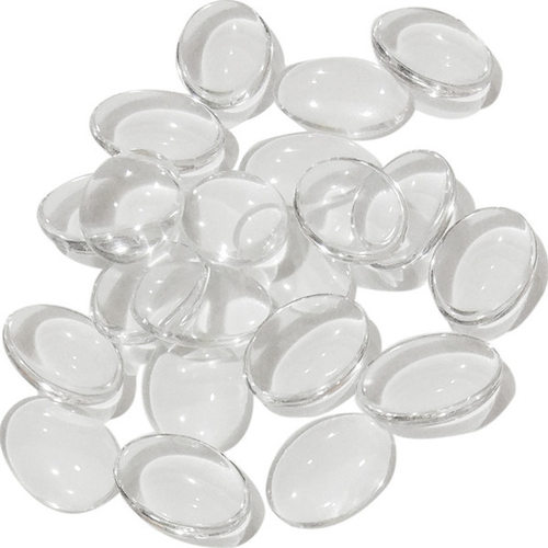 高透10x14椭圆玻璃豆豆卡片展示