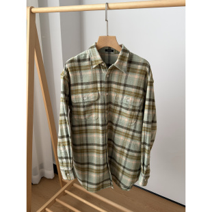 13家纯原 格子衬衫 男女同款 宽松阔版 做旧洗水休闲 长袖 高奢贵货