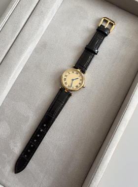 瑞士机芯 巴克利Must 中古女表 复古轻奢小众皮带小金表 石英腕表