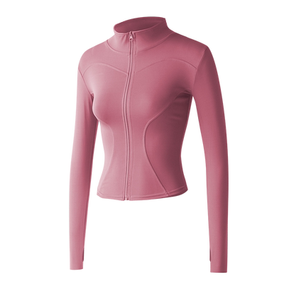 秋款瑜伽外套女健身衣拉链开衫