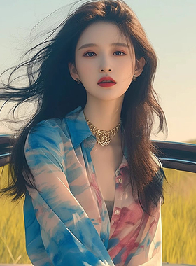 夏季独特别致绝美气质上衣轻熟法式小众设计感蓝色晕染衬衫60008#