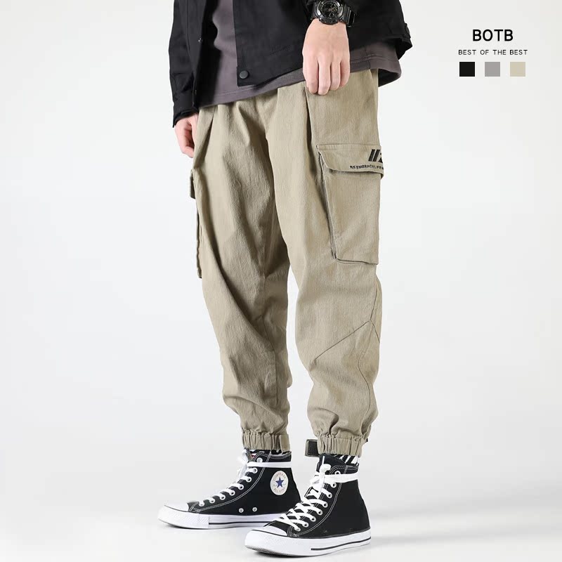BOTB Cukuang a type solar system Retro Hemp cotton Overalls male handsome Multiple pockets Casual pants Ankle banded pantsin the Men's clothing, Casual pants  category - from Buy2taobao.com to provide professional Taobao agent buy service