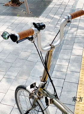 THEBEAM CORKY山地自行车后视镜广角小型折叠气动把塞小布车镜子