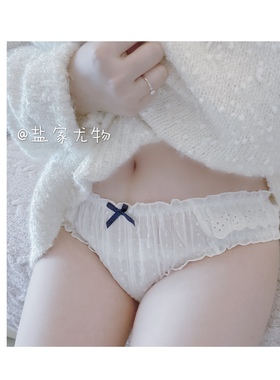 颜值即正义！复古棉布花边舒适透气薄夏季可爱白色内裤（38元包邮
