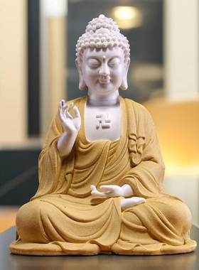 石雕修行新中式家居如来佛像转运