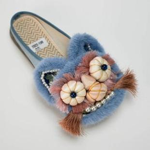 布鞋成人虎头鞋2024新款国潮复古民族风平底女式拖鞋2022-199