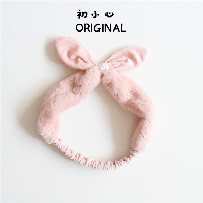 韩版儿童发饰冬季女童毛绒蝴蝶结发带亲子母女时尚发箍小女孩头饰