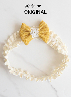 婴儿发饰女宝宝可爱小蝴蝶结发带韩版婴幼儿满月百天超弹不勒头饰