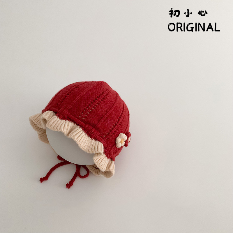 婴儿帽子秋冬季女宝宝毛线帽