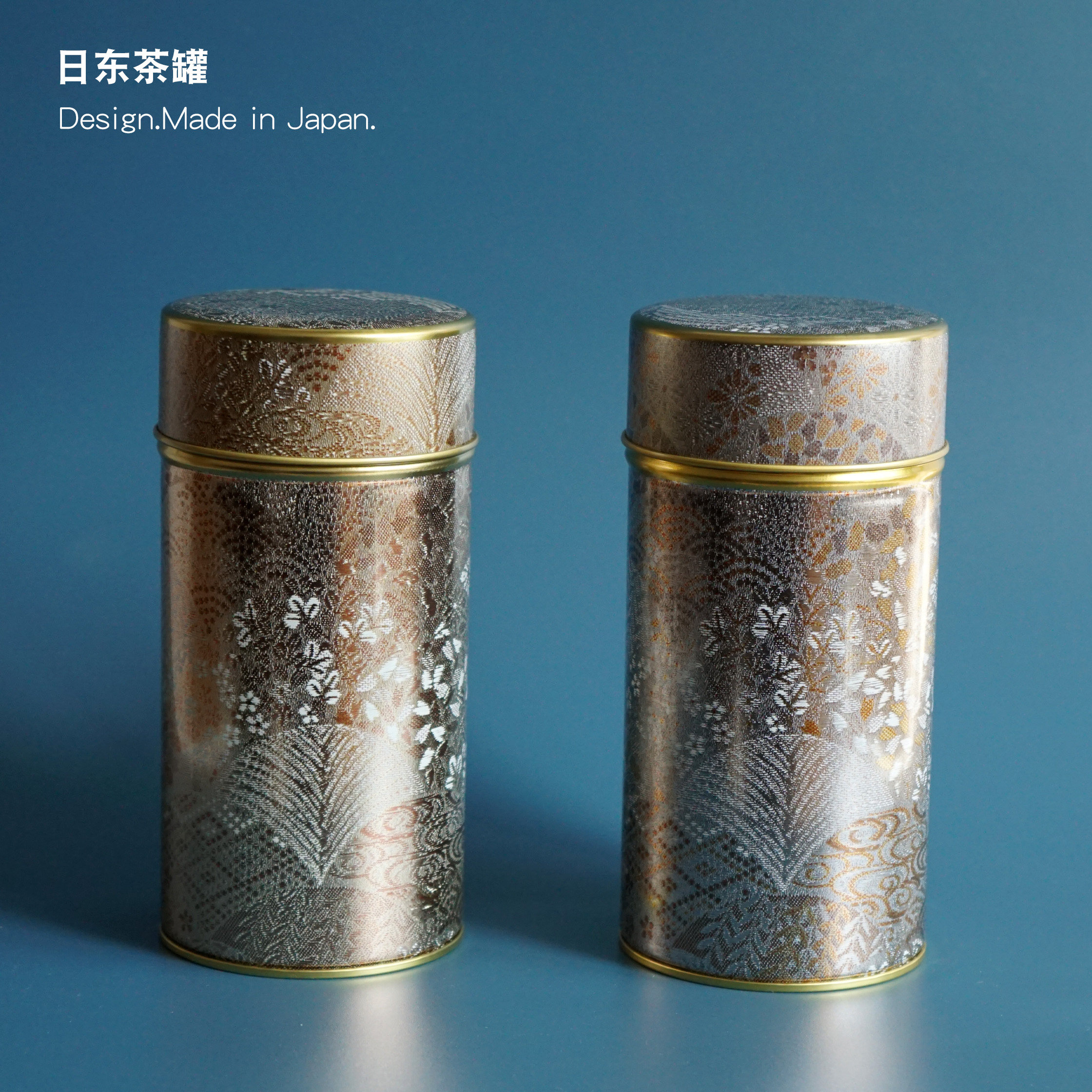 银杏日东茶罐日本进口家用密封日式便携食品级密封储物罐马口铁