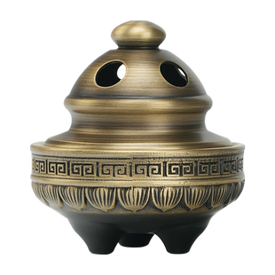 迷你铜香炉小号便携香薰炉户外旅行随身塔香炉宾馆酒店除味熏香炉