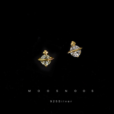 纯银超闪冷淡风小行星养耳洞包邮