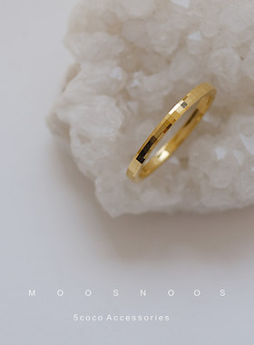 moos不掉色钻石切割波光粼粼戒指