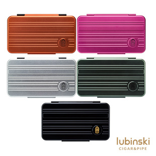 LUBINSKI便携雪茄盒 航空铝阳极氧化5支装鲁宾斯基旅行雪茄保湿盒