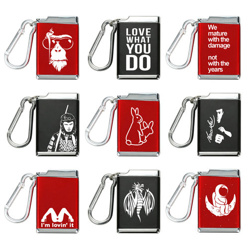 金属钥匙扣随身户外便携式迷你烟灰缸LOGO创意时尚烟具礼物男