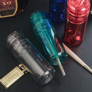 塑料磨烟器新款热卖磨罐一体塑料磨烟器喇叭管卷烟研磨器 Grinder