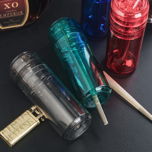 塑料磨烟器新款热卖磨罐一体塑料磨烟器喇叭管卷烟研磨器 Grinder