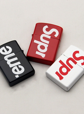 潮牌油机 黑，红，白潮牌 煤油打火机 Supremo