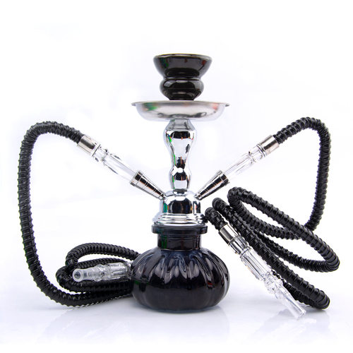 水烟壶小号套装双管水烟配件不锈钢葫芦款shisha/hookah跨境货源