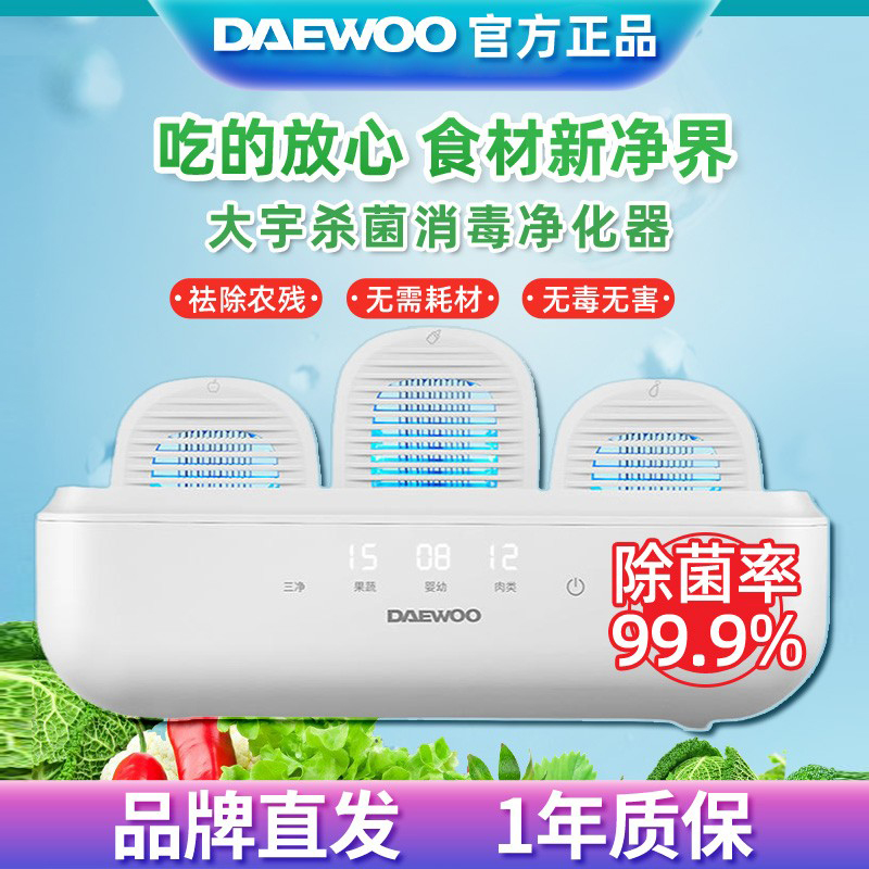 大宇果蔬清洗机家用去农药残留洗菜机双仓食材净化器洗水果神器
