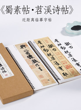 近距离临摹行书蜀素帖字帖