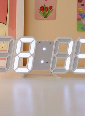 Simple Electronic Clock 3D Luminous Digital Alarm 数字钟夜光