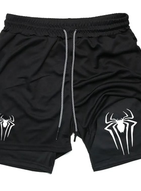 短裤男anime compression shorts men's workout gym running