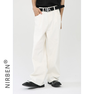men baggy jeans man pantsnirn牛仔  直播走量款韩版基础纯色