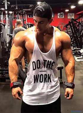 Gym Men Tank Top Singlets Stringer for Man Sleeveless Vest男